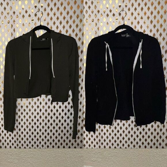 Green Athletic Zip up hoodie black bundle set size S - Picture 1 of 7